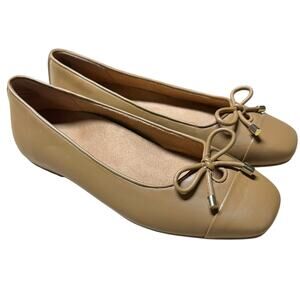 Vionic Women's Klara Ballet Flat Brown Nappa Leather Size 7 New in Box